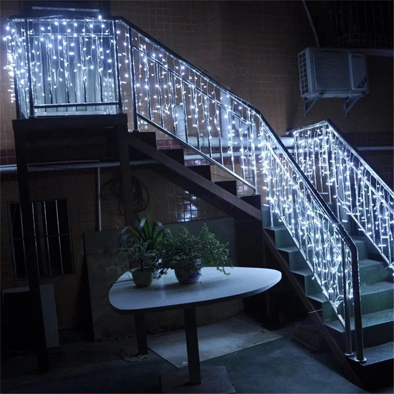 5M Outdoor LED Waterfall Curtain String Lights