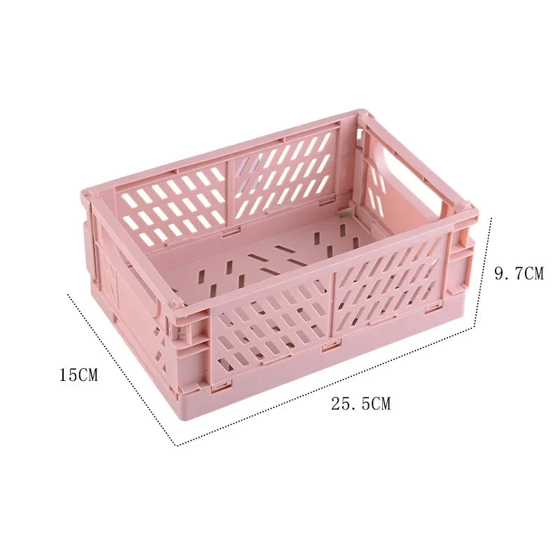 Plastic Foldable Storage Crate Box Organizer