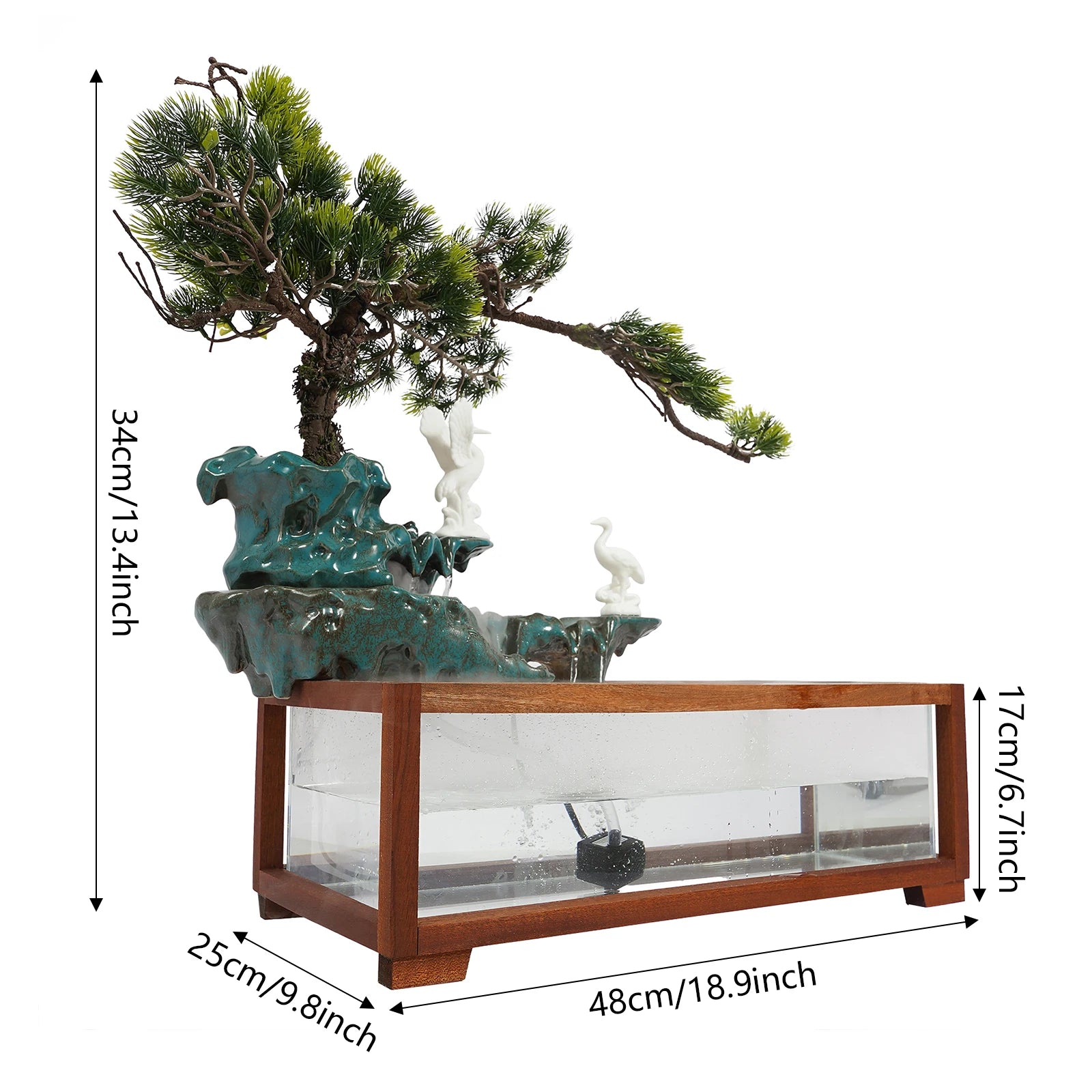 LED Fish Tank Tabletop Fountain