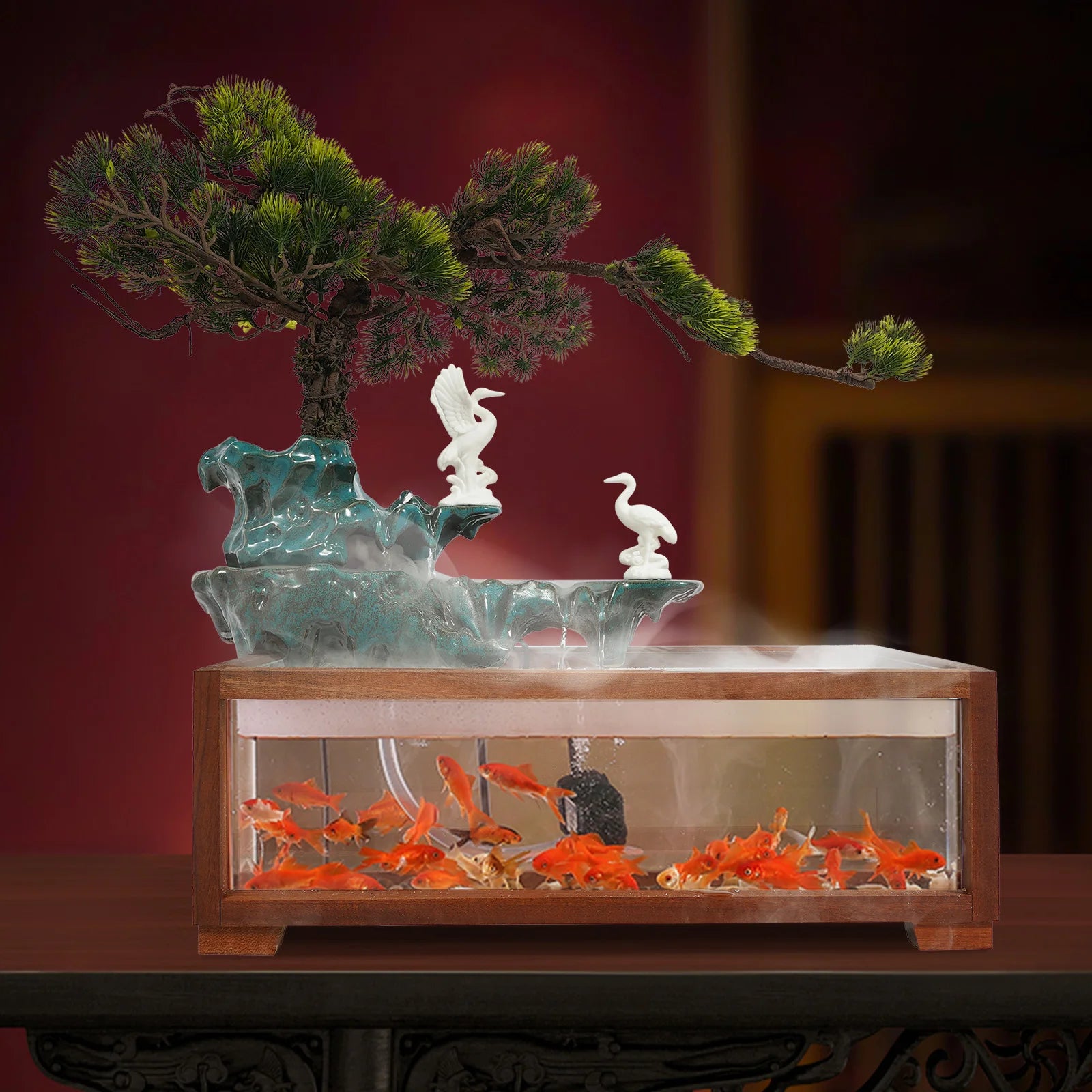 LED Fish Tank Tabletop Fountain