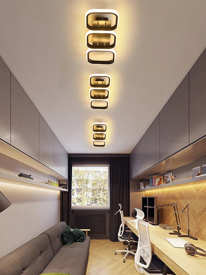 Modern LED Ceiling Light – Round/Square for Home & Hall
