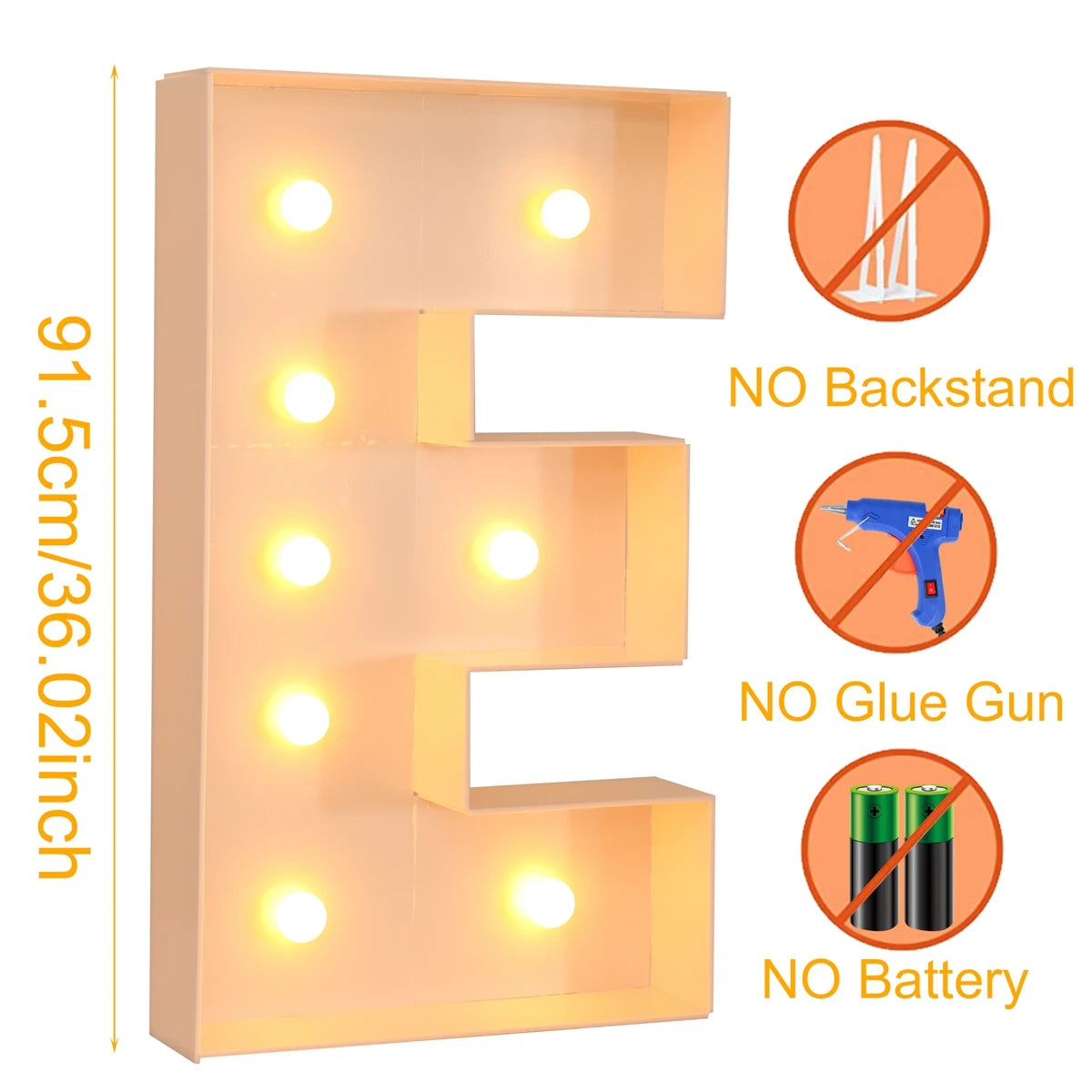 91.5cm Giant LED Light Frame Box – Party Decor