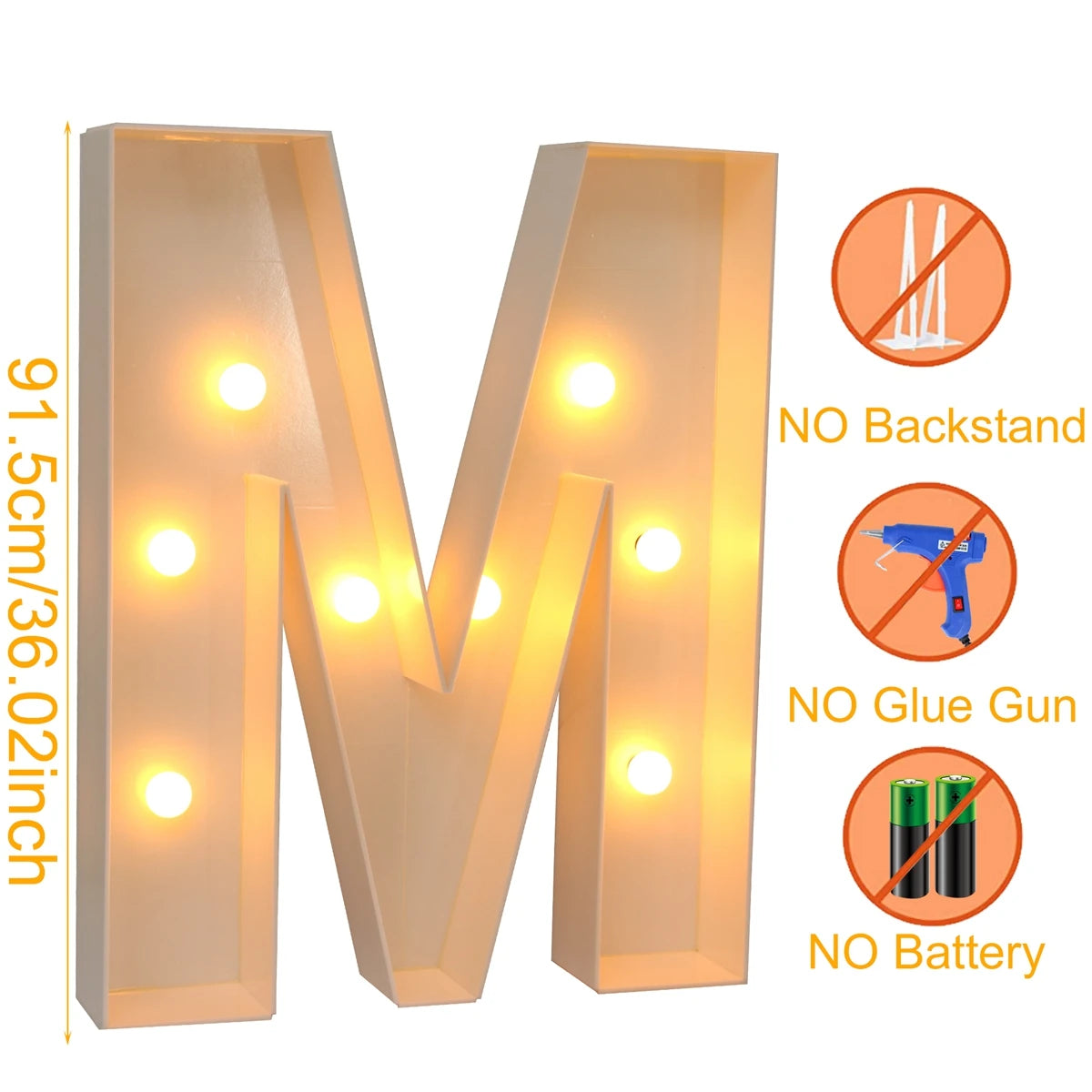 91.5cm Giant LED Light Frame Box – Party Decor