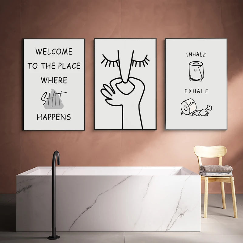 Abstract Funny Bathroom Smell Poster