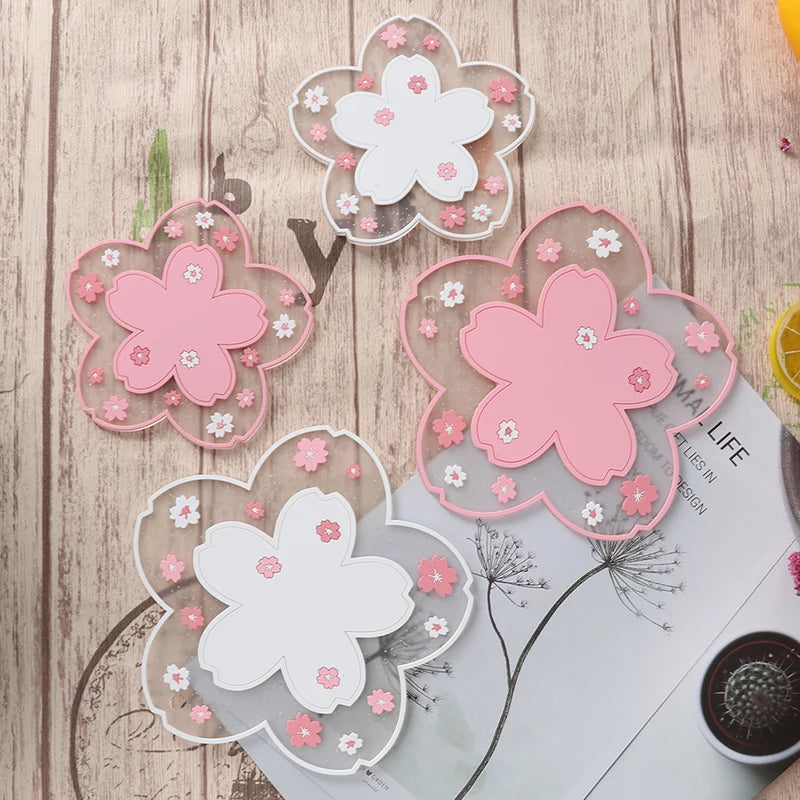 Cherry Blossom Heat-Resistant Coaster Pad
