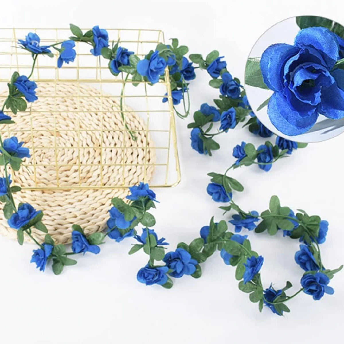 250CM Artificial Rose Vine – Decorative Fake Flower Garland