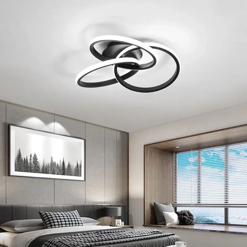 Modern LED Trefoil Ceiling Light – Dimmable Acrylic Lamp