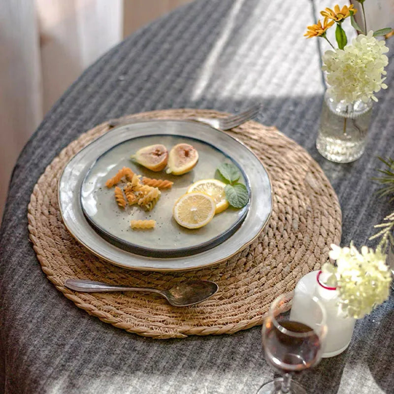 Handwoven Rattan Round Pot Mats