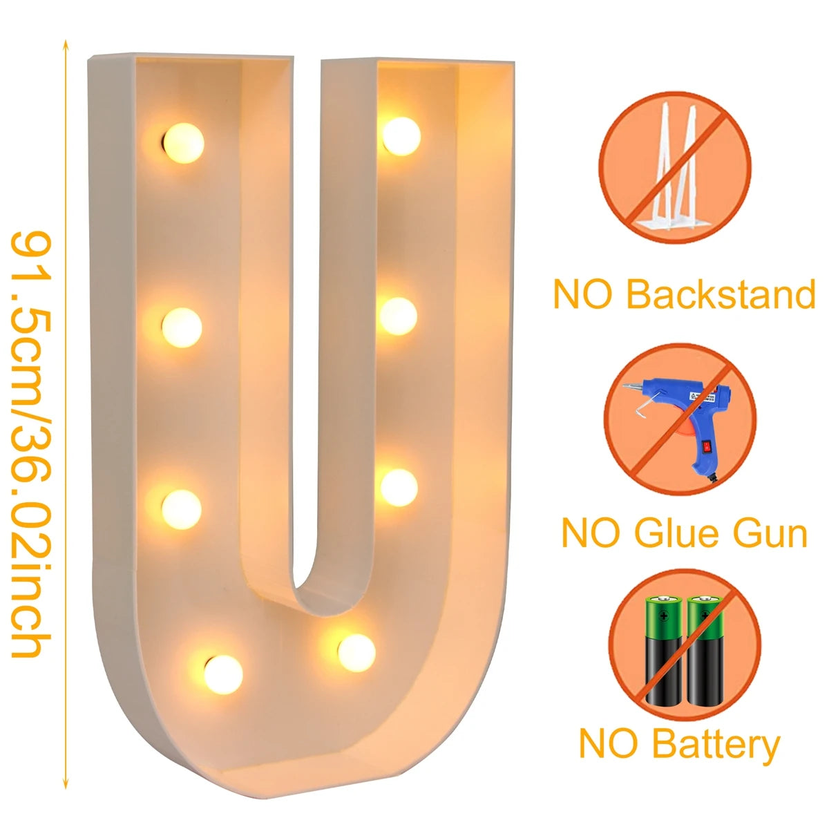91.5cm Giant LED Light Frame Box – Party Decor