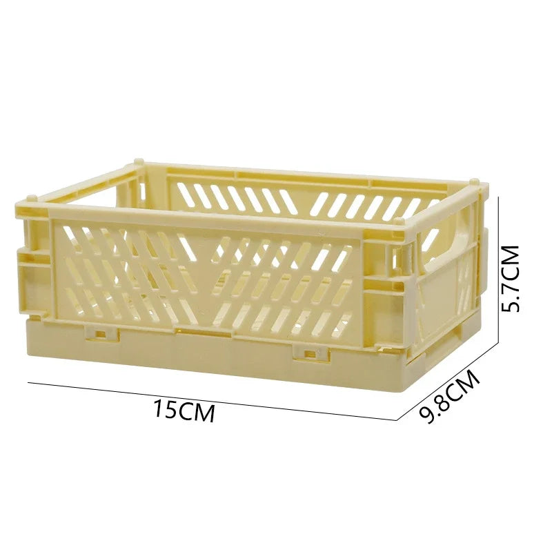 Plastic Foldable Storage Crate Box Organizer