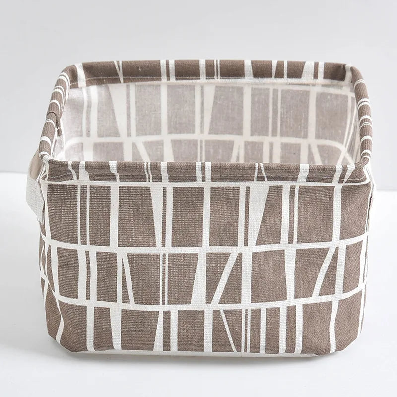Small Foldable Canvas Storage Basket