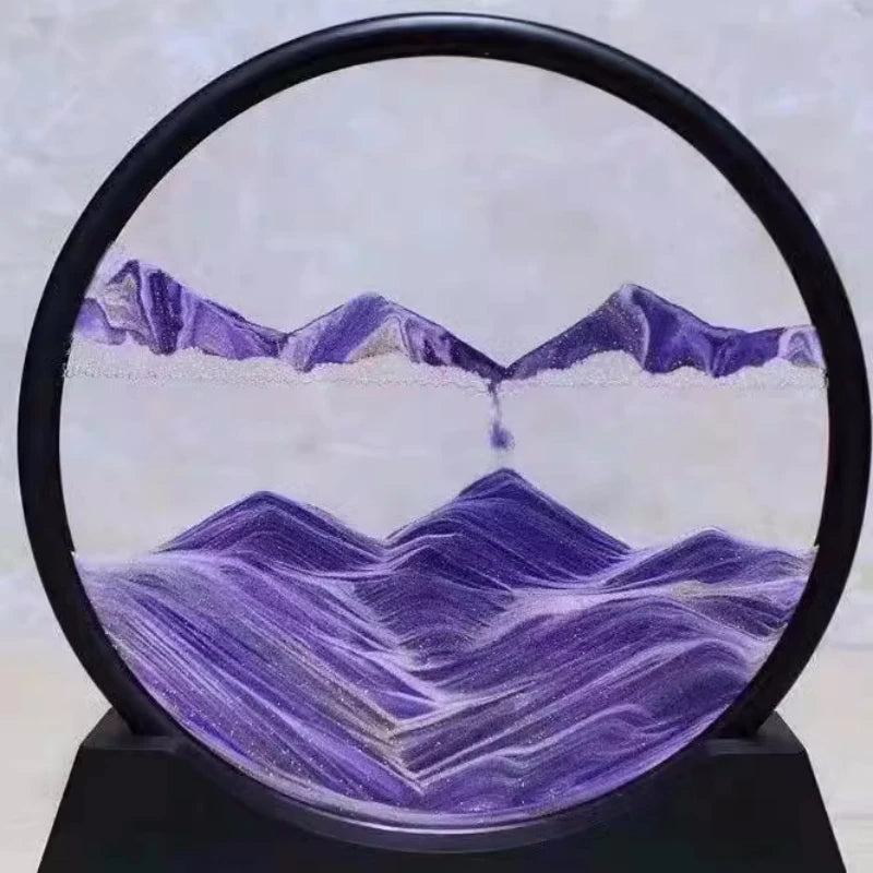 3D Moving Sand Art – Round Glass Quicksand Sandscape