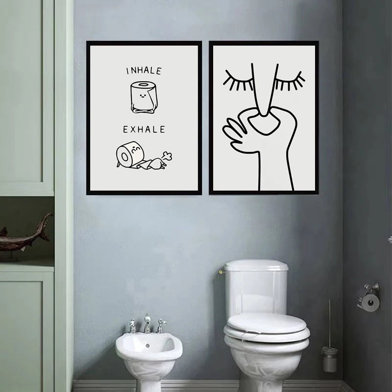 Abstract Funny Bathroom Smell Poster